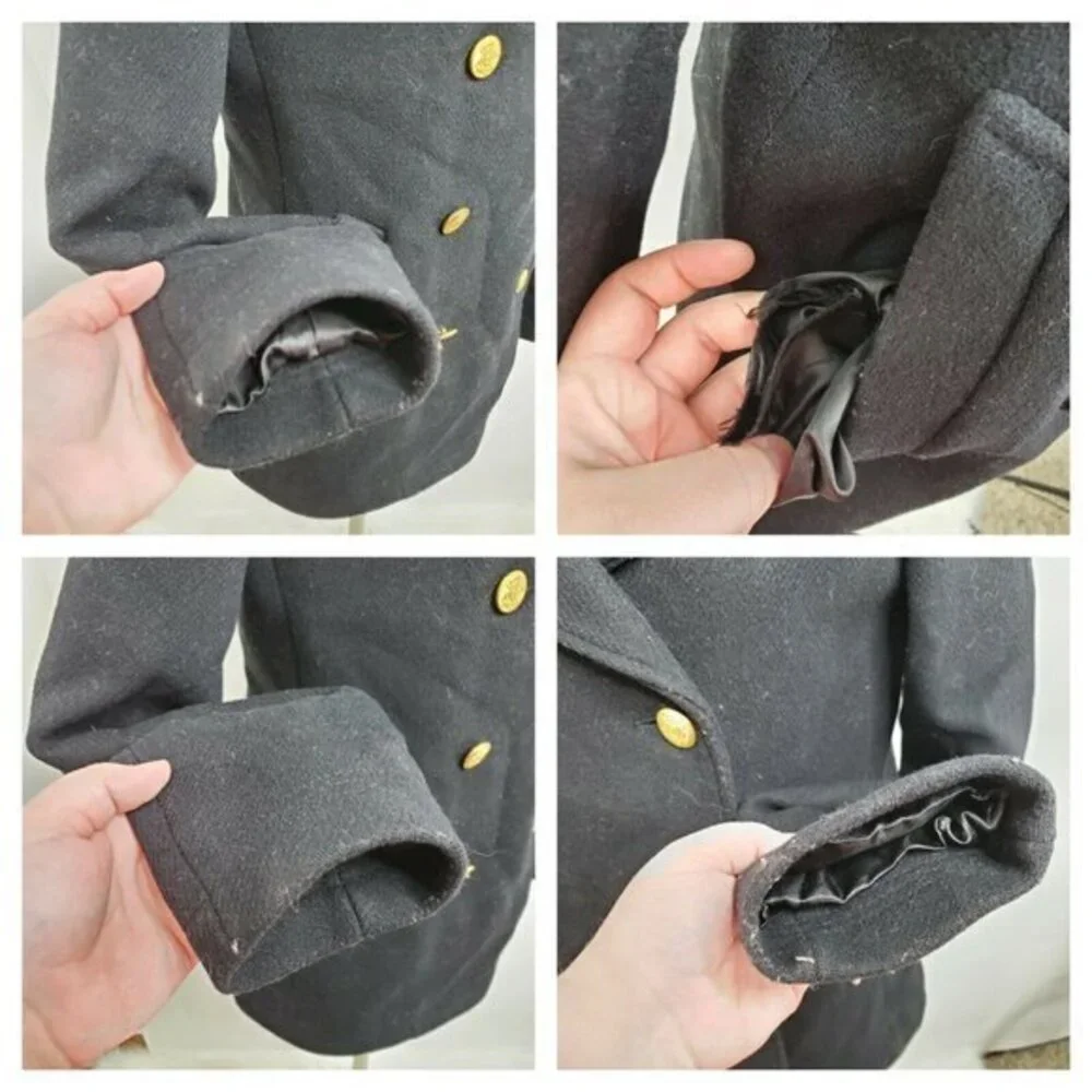 J Crew Majesty Pea Coat‎ M 8 Stadium Cloth Nello Go - Picture 3 of 5